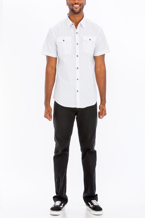 TWO POCKET BUTTON DOWN SHIRT M3555