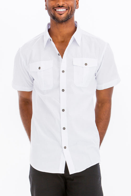 TWO POCKET BUTTON DOWN SHIRT M3555